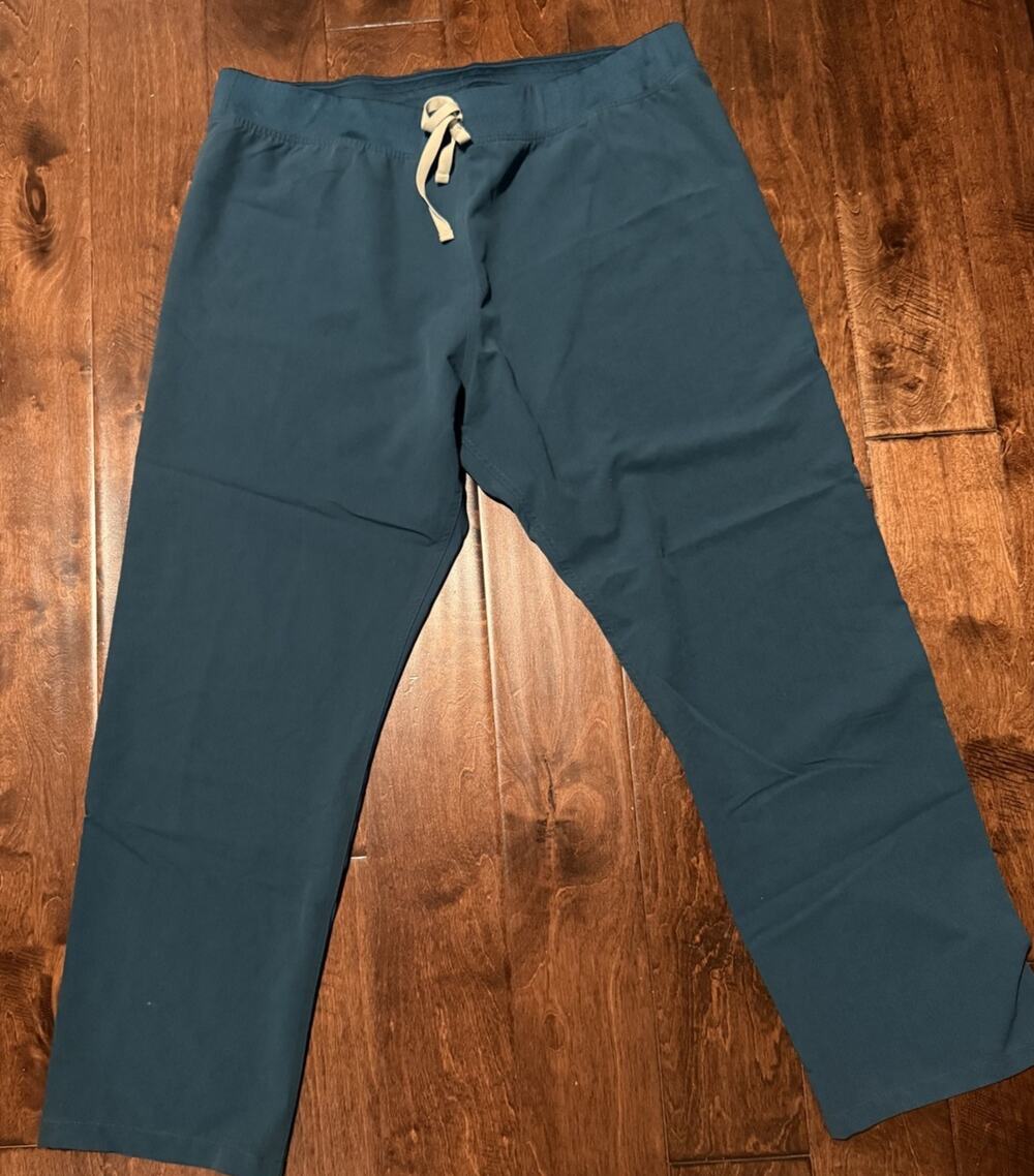 FIGS Pisco Mens 2XL Teal Straight Leg Scrub Pants Technical Collection Stretch